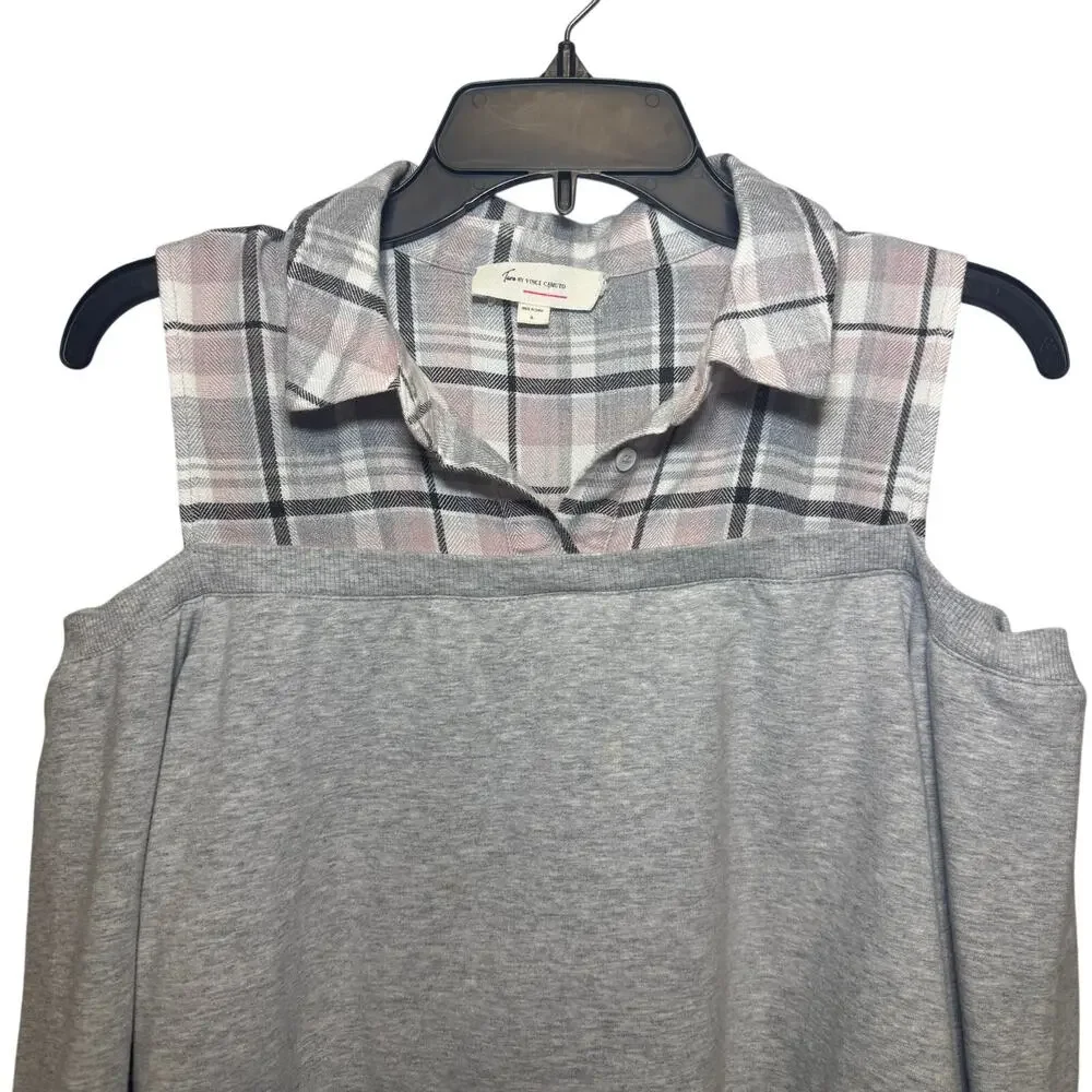 Two by Vince‎ Camuto cold shoulder top with ties on sleeves Size Small